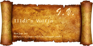 Illés Vulfia névjegykártya